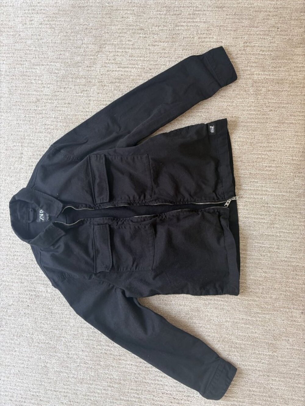 Zara Men's Black Utility Zip Jacket XL